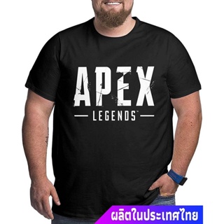 เสื้อยืดผ้าฝ้ายพิมพ์ลาย เสื้อยืดครอปผู้ชายและผู้หญิง Apex Legends Logo Plus Size T-Shirt Mens Fashion Oversize Cotton Te