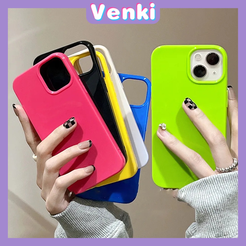 VENKI Case iPhone 14 Pro Max TPU Soft Simple Case Glossy Candy Case