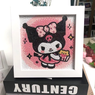 ชุดงานปักครอสสติตช์คริสตัล ลาย Hello Kitty Kuromi 5D DIY สําหรับตกแต่งห้อง