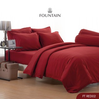 Fountain FT Red02 รุ่น Color สีพื้นโทนสีแดงสดให้สัมผัสนุ่มสบายด้วยชุดเครื่องนอนฟาวน์เทน ผ้าปูที่นอน ผ้าห่มนวม