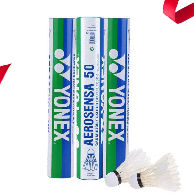ลูกขนไก่ YONEX AS30/AS50 สำหรับการฝึกฝนและเล่นแบดมินตัน indoor/outdoor จำนวน 12 ชิ้น