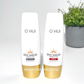 (กันแดด : ผสมรองพื้น/ ผสมเบส  exp 01/2026)⁣ O HUI  Day Shield Perfect Sun Black / Red  SPF50+,PA++++ (50ml)