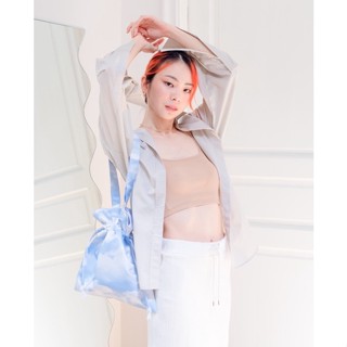 🌟HOT🌟vibes.brandd☁️Sky bucket bag☁️กระเป๋าผ้า แบบมีเชือกรูด