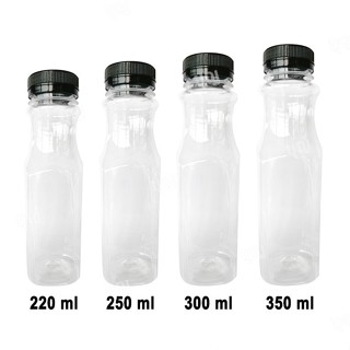 ขวดน้ำ ขวดพลาสติก​  PET​ 300ml 12​ ขวด เลือกสีฝาได้ บริการเก็บเงินปลายทาง