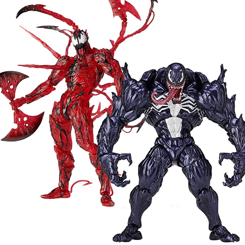 Venom 2 ข้อต่อ Hands-on เครื่องประดับรูปแบบ Yamaguchi Red Venom Slaughter Spiderman Hands-on
