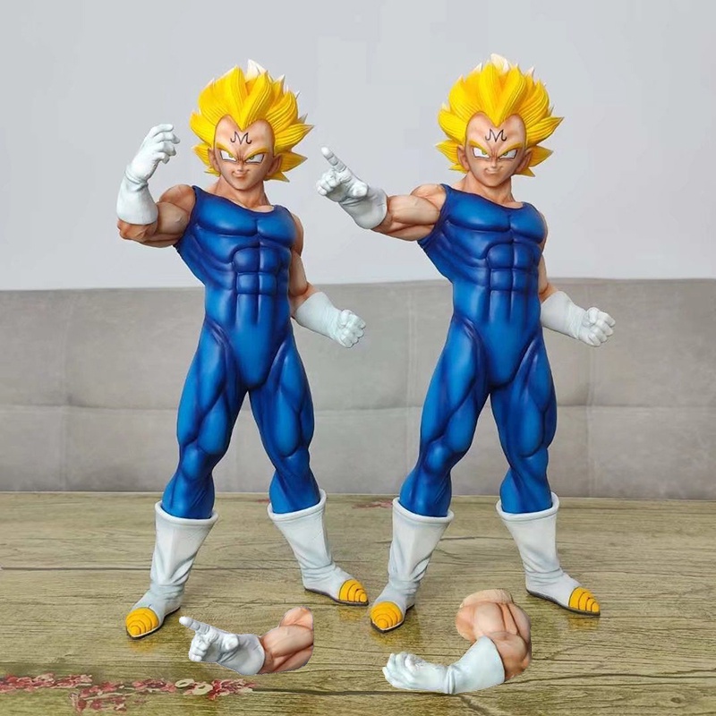 35cm Dragon Ball Majin Vegeta Figure Interchangeable Arms Self-destruct Majin Vegeta Action Figure P