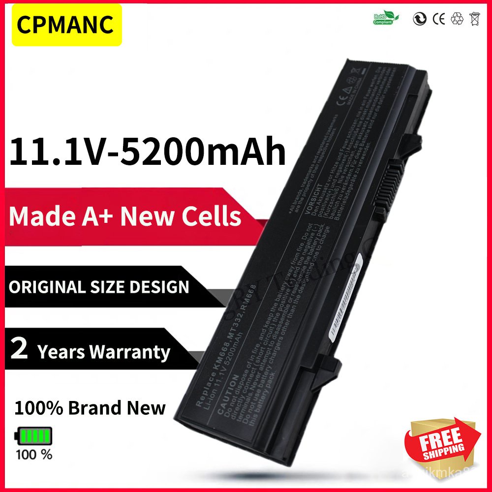 แบตเตอรี่แล็ปท็อปใหม่สำหรับ Dell Latitude E5400 E5500 E5410 E5510 KM742 WU841 Y568H T749D RM668 312-