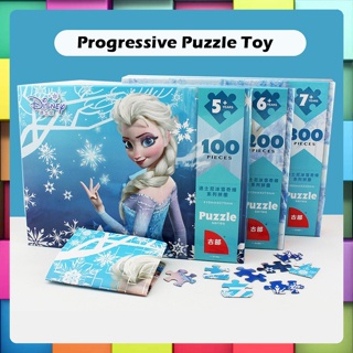 【Frozen Theme Puzzles】Disney Animation Roles 100-200-300-500-1000 PIECE 5+ years Jigsaw Puzzles Set Kids Toys Color Box Packaging Puzzle Toy Progressive Educational Toys Birthday