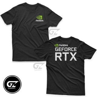 ผ้าฝ้ายแท้เสื้อยืด ผ้าฝ้าย พิมพ์ลายกราฟฟิคการ์ด Nvidia RTX Geforce Square Ray Trace ยุค 30s สําหรับผู้ใหญ่S-4XL