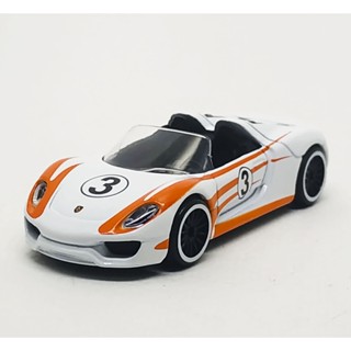 Majorette Porsche 918 Spyder - no.3 White ล้อ 7VSBWL Scale 1/61 (8cm) ไม่มี package