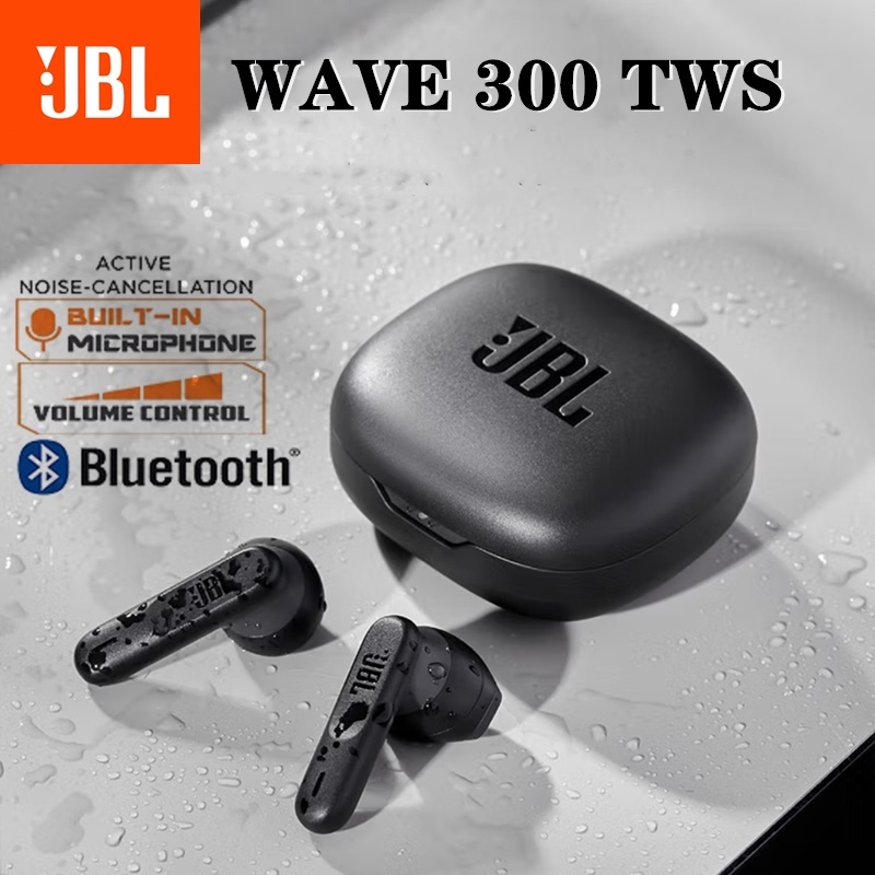 Jbl Wave 300 True หูฟังบลูทูธไร้สาย น้ําหนักเบา พร้อมไมโครโฟนชาร์จ type-c เสียงเบส