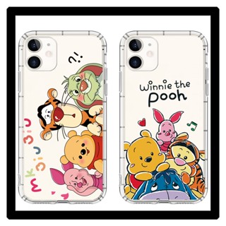 เคส iPhone7plus สไตล์เกาหลี คู่หมีพูห์น่ารักหนัง เคสโทรศัพท์มือถือการ์ตูน มีความคิดสร้างสรรค์ เคสโทรศัพท์มือถือ สำหรับ เคสไอโฟน11 โทรศัพท์ ip i 6s 7 8 plus 11 เคสไอโฟน 13 เคสไอโฟน 12 pro max mini เคสไอโฟน7พลัส xs XR iPhone case เคสโทรศัพท์