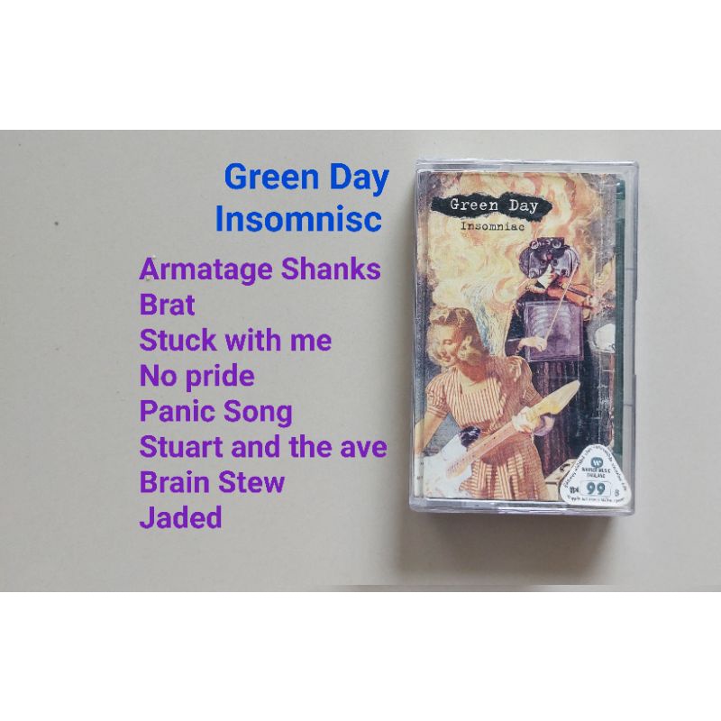 □มือ2 Green Day เทปเพลง □อัลบั้ม Insomniac (ลิขสิทธิ์แท้)(แนว  punk Rock).