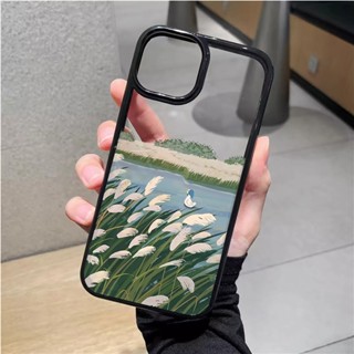 เคสโทรศัพท์มือถืออะคริลิคใส แบบแข็ง ลายทะเลสาบน่ารัก สําหรับ iphone 14promax 11 13 12 7Plus 8 X XS Max