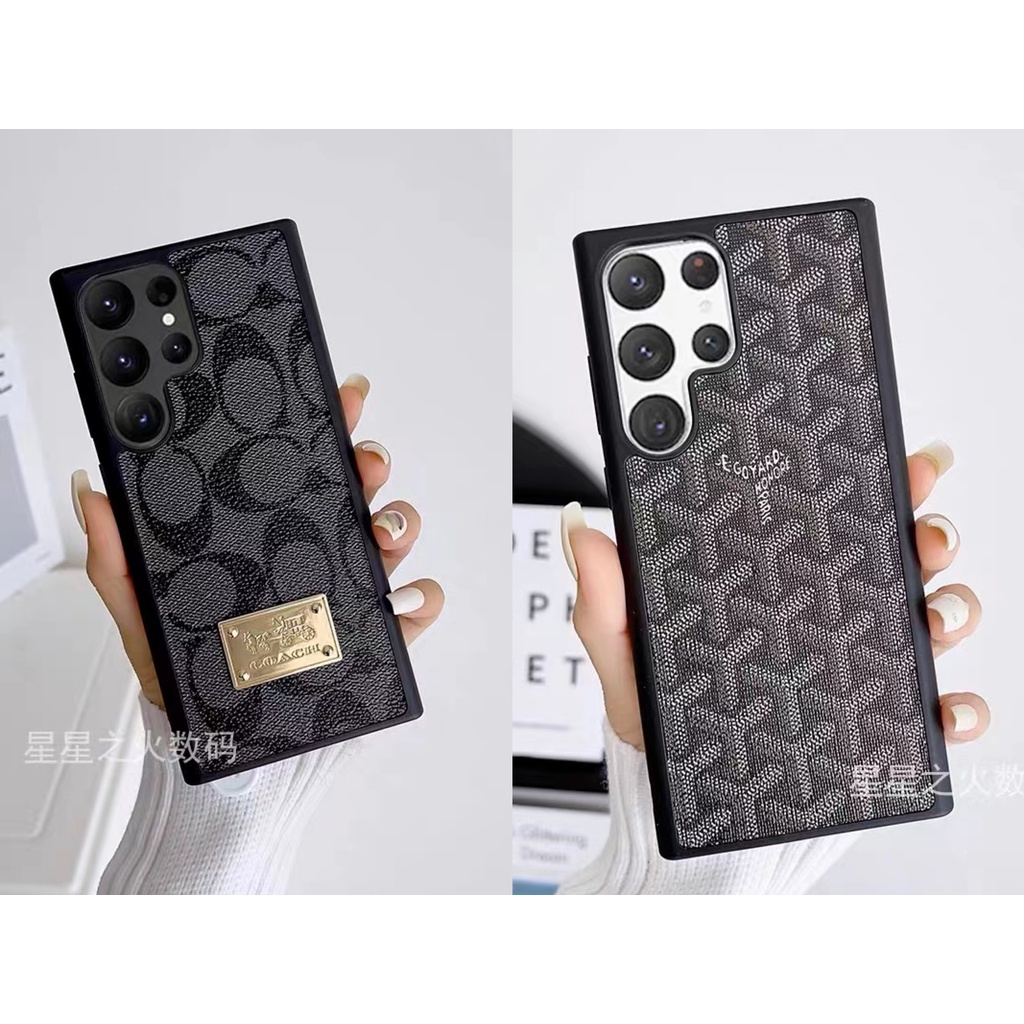 ยุโรปและอเมริกา แฟชั่น หรู ชื่อใหญ่ COACH เคส Samsung Galaxy S25FE S25 Ultra S24 Ultra S24FE S22 S23