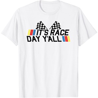 Its Race Day yall Funny Racing Drag Car truck TRACK เสื้อยืดผู้หญิง