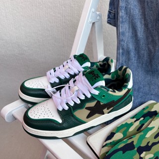 Original BAPE Sk8 Sta Low-Top รองเท้ากีฬา รองเท้าสเก็ตบอร์ดลําลอง