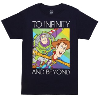 เสื้อแขนสั้น เสื้อยืดผ้าฝ้าย Toy Story to Infinity and Beyond Adult Men T-Shirt Short sleeve round collar_05
