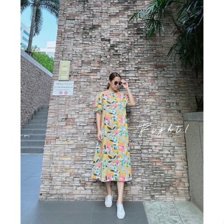 New Flower Dress💐🌼 ชุดเดรสทรงปล่อย ช่วงแขนน่ารัก แขนตุ๊กตา ลายผ้าสวยสีสันสดใส