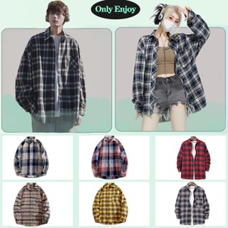 (รวม10ลายฮิต)เสื้อ ลาย สก๊อต แขนยาว ไม่จำกัดเพศ ผ้านิ่ม สไตล์เกาหลี เสื้อเชิ้ดลำลองชาย พอดีหลวม เสื้อย้อนยุคผู้ชาย ใส่แล้วดูดี เสื้อคู่ พร้อมส่ง