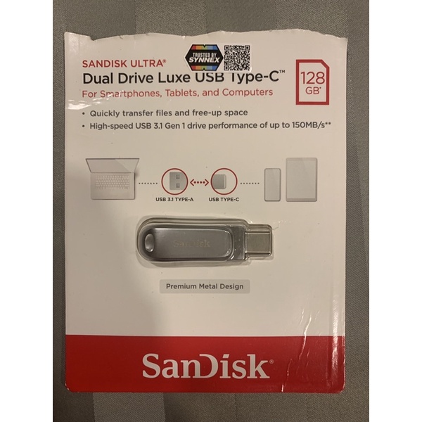 SanDisk Ultra Dual Drive Luxe USB Type-C, 128GB (SDDDC4-128G-G46) มือสอง ยังไม่เคยใช้งาน สภาพ 99.99%