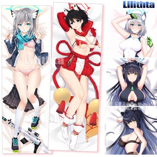 ปลอกหมอน ลายการ์ตูนอนิเมะ Dakimakura Sunaookami Shiroko Kasuga Tsubaki สีฟ้า สําหรับตกแต่งบ้าน