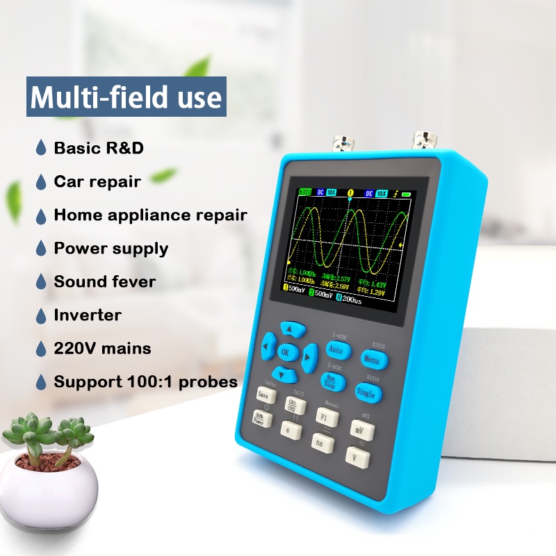 ZEEWEII DSO2512G 2.8 Inch Handheld Digital Oscilloscope 120M Bandwidth Dual Channel Oscilloscope Sig