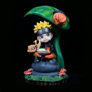 Anime Uzumaki Naruto Figure Childhood Naruto Uzumaki Eating Ramen Scene Action Figure 24cm PVC Collection Model Toys for