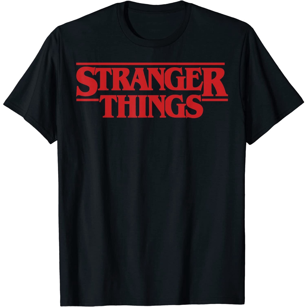 เสื้อยืดโลโก้ Netflix Stranger Things Simple Red