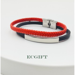 Ecgift BR009 สร้อยข้อมือเชือกถัก ปรับได้ สําหรับคู่รัก มิตรภาพ