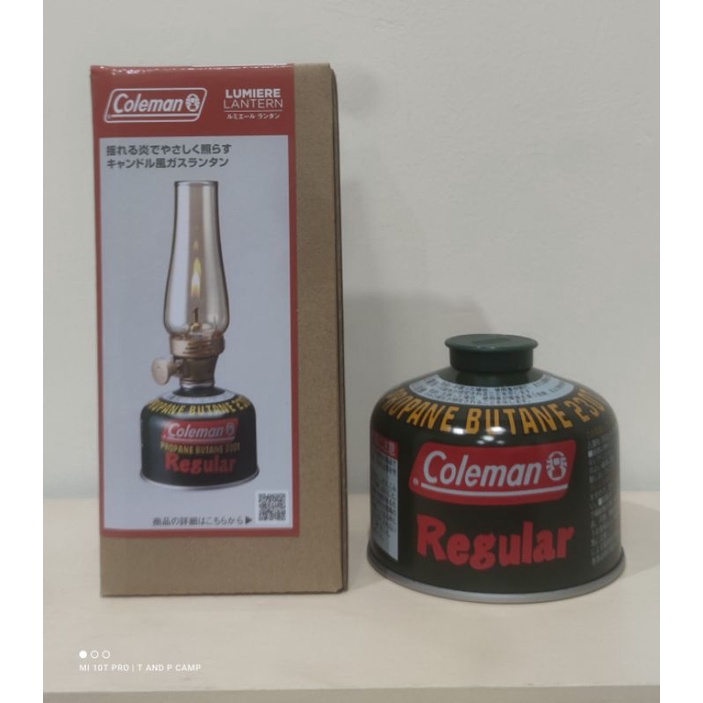 ◘ชุดตะเกียงเปลวเทียน Coleman Lantern Lumiere Lantern + Coleman Regular LP Gas 230g