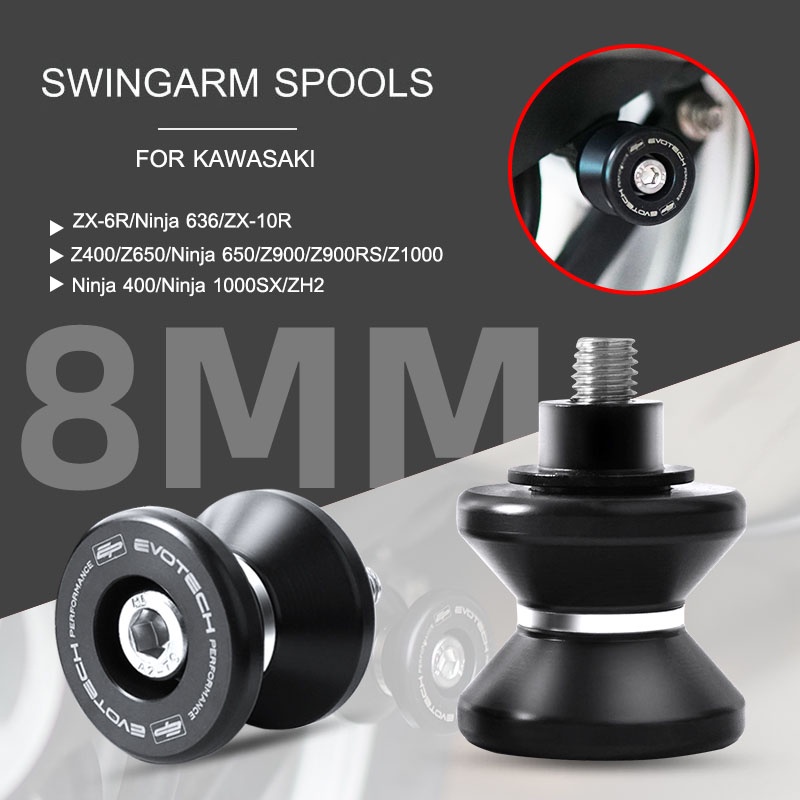 สปูนสวิงอาร์ม M8 8 มม. สําหรับรถจักรยานยนต์ Kawasaki Z400 Z650 Z900 Z900RS Ninja400 Ninja650 Z1000 2