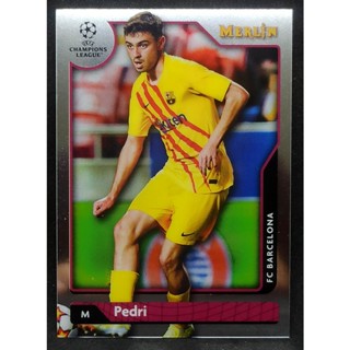 การ์ดนักฟุตบอล ฟุตบอล ใบเบส  2021-2022 Topps Merlin UEFA  Pedri  ทีม FC BARCELONA