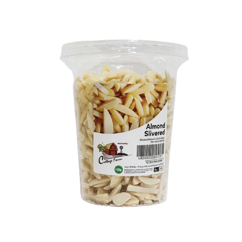 อัลมอนด์ ชนิดก้านไม้ขีด (ไม่มีเปลือก) 100g. หยกออนไลน์