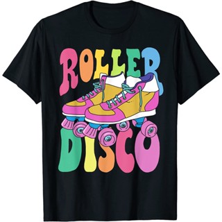 Roller skate shirt Retro 70S DERBY SKATER Girl เสื้อยืด Roller DISCO