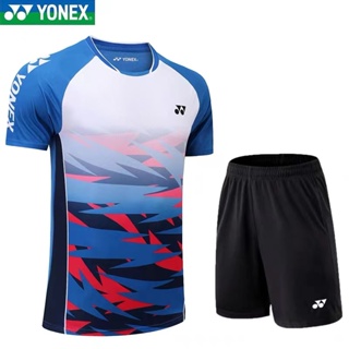 Yonex เสื้อกีฬาแบดมินตัน แขนสั้น แบบแห้งเร็ว สําหรับผู้ชาย และผู้หญิง