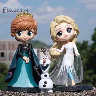 ใหม่ โมเดลฟิกเกอร์ Pvc รูปเจ้าหญิง Frozen Elsa Anna Olaf Q Posket ขนาด 15 ซม. สําหรับเก็บสะสม ตกแต่งเค้ก 2023