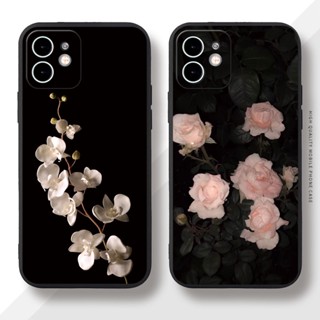 เคส iPhone12 สไตล์เกาหลี สร้างสรรค์ ดอกไม้กรณีโทรศัพท์ ขอบเหลี่ยม ลายดอกกุหลาบ เคสโทรศัพท์มือถือ สำหรับ เคสไอโฟน11 โทรศัพท์ se2020 7 8 plus 11 เคสไอโฟน 12 13 14 pro max เคสไอโฟน 13 เคสไอโฟน เคสไอโฟน7พลัส xs XR iPhone case เคสโทรศัพท์