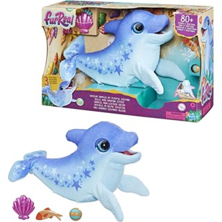 FurReal friends Dazzlin Dimples My Playful Dolphin, 80+ Sounds &amp; Reactions Electronic Pet ตุ๊กตาสัตว์เลี้ยง ปลาโลมา