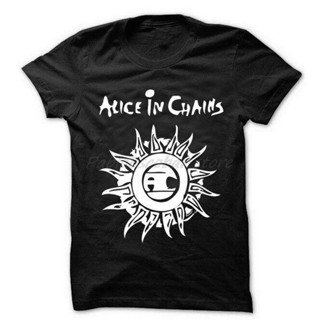 เสื้อยืดผ้าฝ้ายพิมพ์ลาย เสื้อยืดคอกลม ผ้าฝ้าย พิมพ์ลาย Alice In Chains แฟชั่นฤดูร้อน สําหรับผู้ชาย