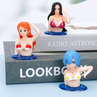 โมเดลฟิกเกอร์ PVC รูปการ์ตูนอนิเมะ One Piece Boa Hancock Nami ขนาด 6 ซม. ของเล่นสําหรับเด็ก