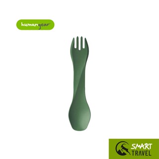 HUMANGEAR GOBITES UNO BULK ช้อน/ส้อม สำหรับพกพา สี MEDIUM GREEN