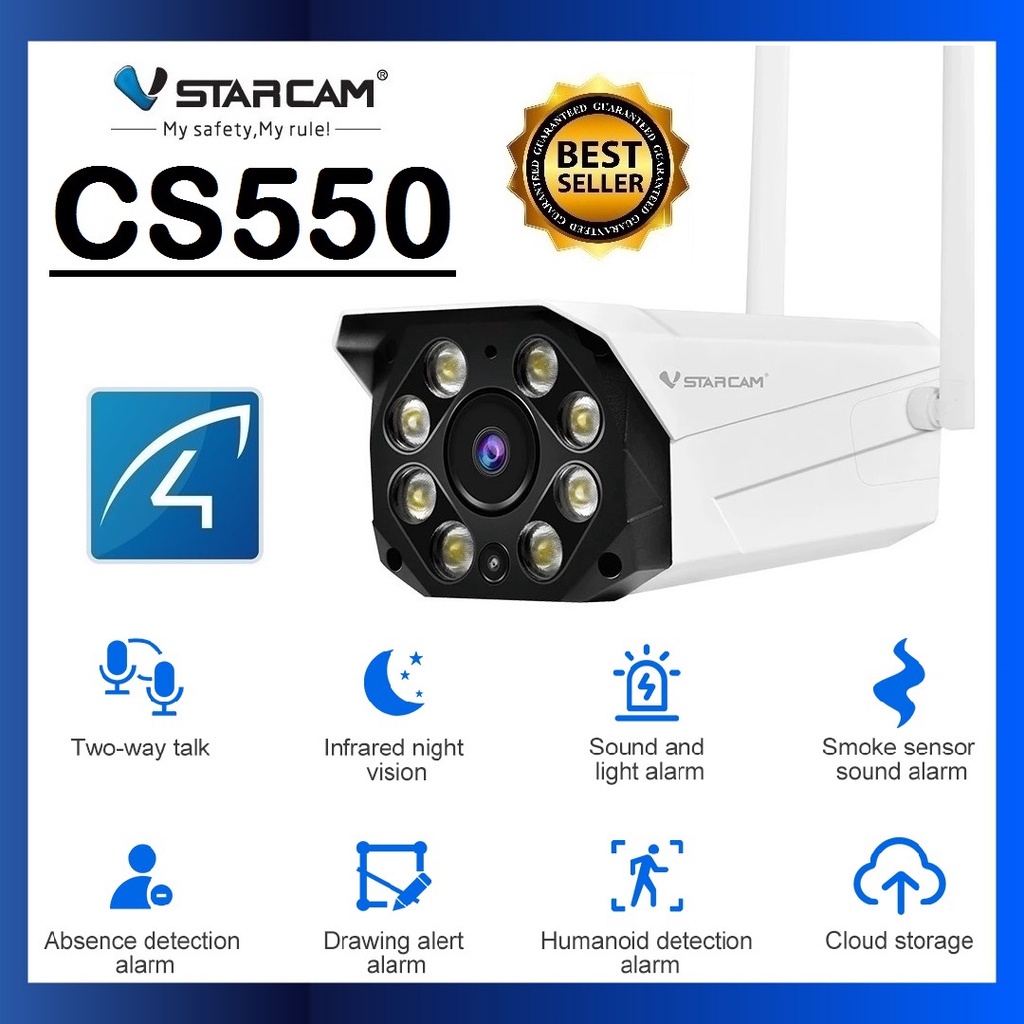 【VSTARCAM】CS550 SUPER HD 1296P 3.0MegaPixel H.264+ WiFi iP Camera กล้องวงจรปิด