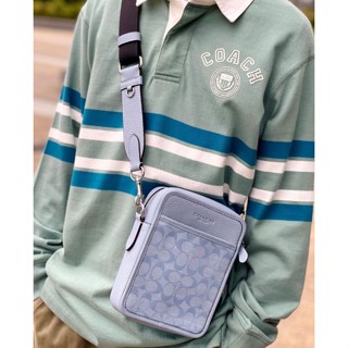 🌈💙😊กระเป๋าสะพายชาย /หญิง NEW Coach Sullivan Crossbody In Signature Chambrayมีสายยาวปรับสั้น ยาว ได้ค่ะมี 3สีค่ะ