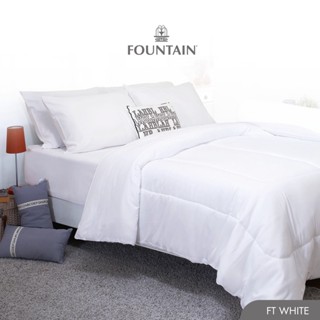 Fountain FT White รุ่น Color สีพื้นโทนสีขาวบริสุทธิ์ให้สัมผัสนุ่มสบายด้วยชุดเครื่องนอนฟาวน์เทน ผ้าปูที่นอน ผ้าห่มนวม