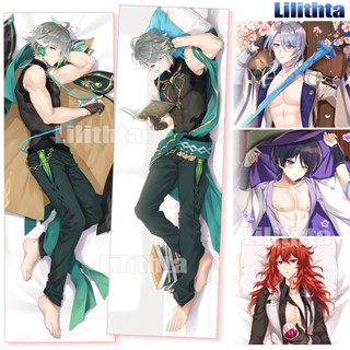 ปลอกหมอน พิมพ์ลายการ์ตูนอนิเมะ Dakimakura Alhaitham Kamisato Ayato Diluc Al haitham Game แฮนด์เมด