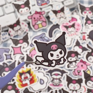 Sanrio สติ๊กเกอร์ 60 ชิ้น sticker ชุดสติกเกอร์ กันน้ํา สติ๊กเกอร์น่ารัก สติ๊กเกอร์ติดกระเป๋าเดินทาง สติ๊กเกอร์กันน้ํา กันน้ํา ลายสุนัขหูใหญ่ Kuromi Melody สําหรับตกแต่งโทรศัพท์มือถือ สมุดทํามือ 60 แผ่น เครื่องเขียน ซานริโอ้