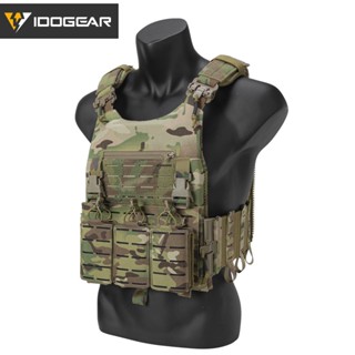 Idogear เสื้อกั๊กยุทธวิธี หัวเข็มขัด แบบปลดเร็ว พร้อมกระเป๋านิตยสารสามชั้น 556 3318