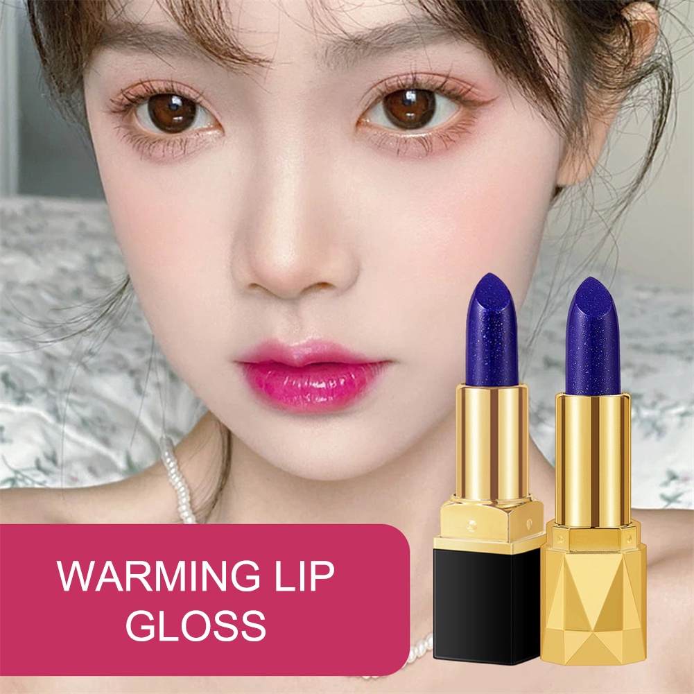 Lessxcoco  ลิปสีน้ำเงิน ลิปเปลี่ยนสีตามอุณภูมิ ติดทน24ชม. ลิปสติกสีน้ำเงินเปลี่ยนสีตามอุณภูมิ ลิปไม่ติดแมส กันน้ำกันไหม้ ช่วยบำรุงริ้วรอยปากให้ชุ่มชื่นและสดใส