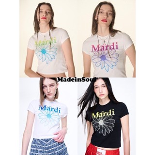 🇰🇷 พรี/พร้อมส่ง Mardi Mercredi Cropped Tshirt Flowermardi Gradation